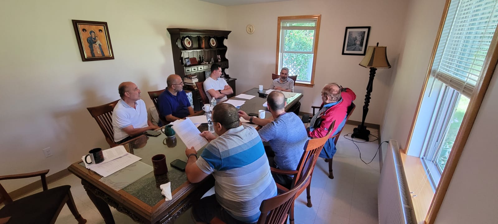 A group from the Family of Saint Sharbel, USA, in a retreat