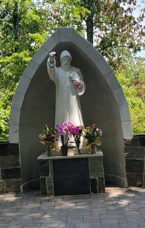 Statue of Saint Sharbel at the Shrine in Maryland, USA