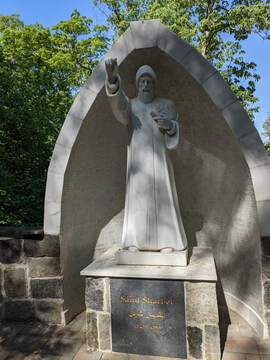 Saint Sharbel statue at the shrine